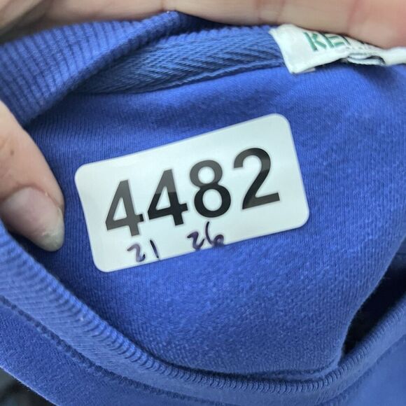 KENZO Sweater Womens Medium Embroidered Tiger Sweatshirt Jumper Blue Marine - Picture 12 of 12